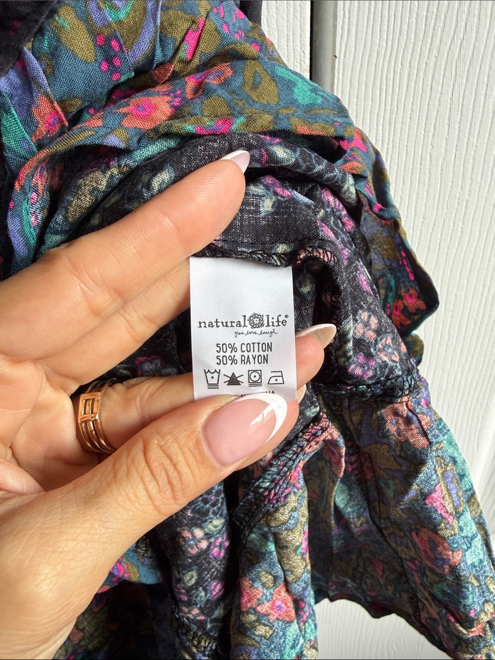 NEW Natural Life Feelin Alive Convertible Midi Skirt Dress Ditsy Floral New! - Picture 5 of 6